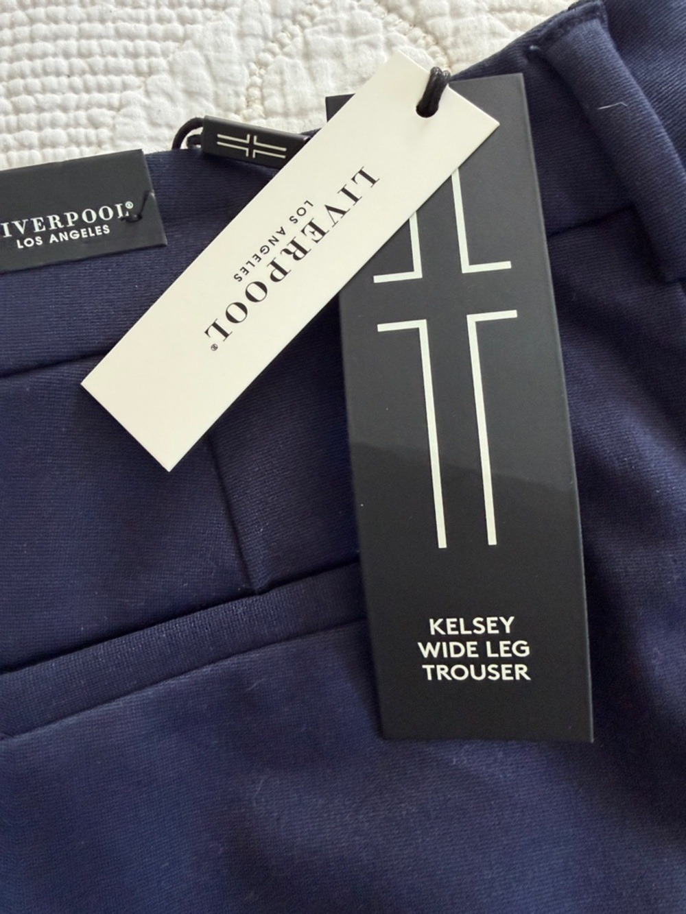 Liverpool Kelsey Wide Leg Trousers Women’s Size 2/26 Cadet Blue NWT - Picture 7 of 16